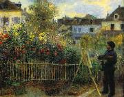 Monet Painting in his Garden Pierre Renoir